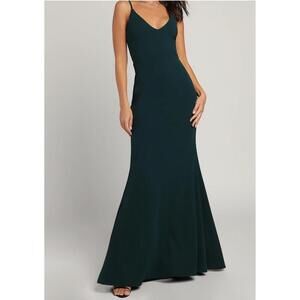 NWT Lulu’s Forest Green Infinite Glory Forest Green MaxDress‎ Size S